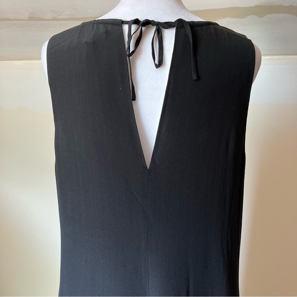 Eileen Fisher Sleeveless Black/White Double-Layer Silk Cocktail Dress size Small - Picture 10 of 12